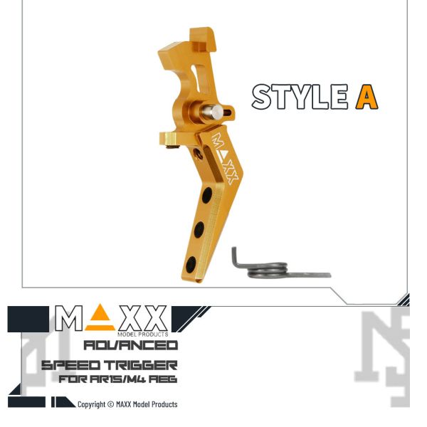 MAXX AEG Style A Advanced Speed Trigger (Gold) MAXX,AEG,Style A,Advanced,Speed Trigger,Gold,MX-TRG002SAG