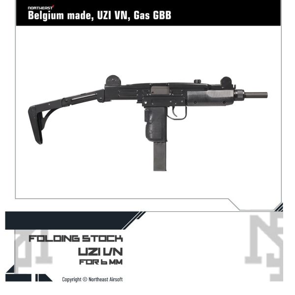 Northeast Belgium "UZI VN" GBB SMG (Folding Stock ver.) Northeast,IMI,UZI VN,GBB,SMG,Folding Stock,Belgium,FN