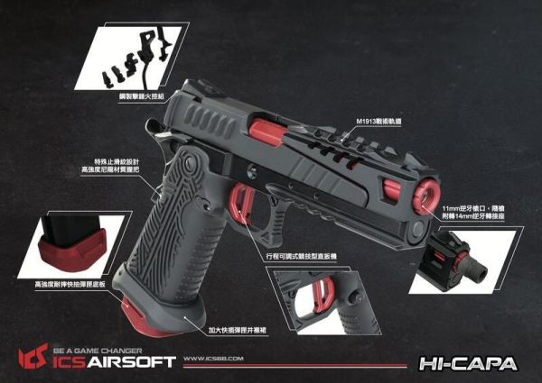 ICS Hi-Capa Carnotaurus 天勞星 ICS Airsoft, ICS AEG, ICS 空氣軟槍, AEG 電動槍, 分離式 Gearbox, ICS M4