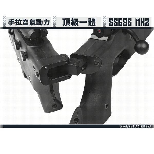 NOVRITSCH The SSG96 Mk2 Bolt-action Airsoft Sniper Rifle (Black) NOVRITSCH,SSG96,Mk.2,L96,AWP,Bolt-action,Airsoft,Sniper Rifle,YMS AIRSOFT,YMS,AIRSOFT,YAMASHUN,TAIWAN AIRSOFT,AIRSOFT TAIWAN,亞瑪順,生存遊戲