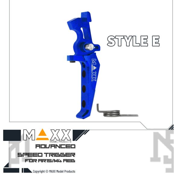 MAXX 電槍用 Style E 進階 競技級 直扳機 (藍色) MAXX,電槍用,AEG,Style E,進階,競技級,直扳機,藍色,MX-TRG002SEU
