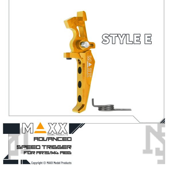 MAXX 電槍用 Style E 進階 競技級 直扳機 (金色) MAXX,電槍用,AEG,Style E,進階,競技級,直扳機,金色,MX-TRG002SEG