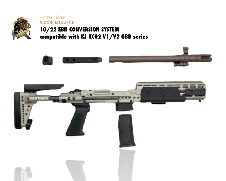 ITP 10/22 EBR 轉換套件 for KJ kc02 GBB 10/22EBR,KC02改裝,EBR套件,KC02升級,CNC機匣,MLOK,DMR,14mmCCW,Airsoft改裝