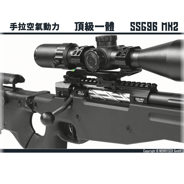 NOVRITSCH The SSG96 Mk2 Bolt-action Airsoft Sniper Rifle (Black) NOVRITSCH,SSG96,Mk.2,L96,AWP,Bolt-action,Airsoft,Sniper Rifle,YMS AIRSOFT,YMS,AIRSOFT,YAMASHUN,TAIWAN AIRSOFT,AIRSOFT TAIWAN,亞瑪順,生存遊戲