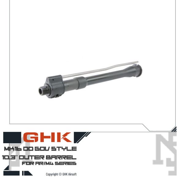 GHK AR/M4 URGI 10.3" MK16 DD GOV Style Outer Barrel Set GHK,AR,M4