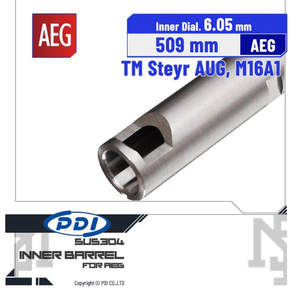 PDI Stainless Steel AEG 6.05 mm Inner Barrel (509 mm) PDI,Stainless Steel,AEG,6.05 mm,Inner Barrel,509 mm