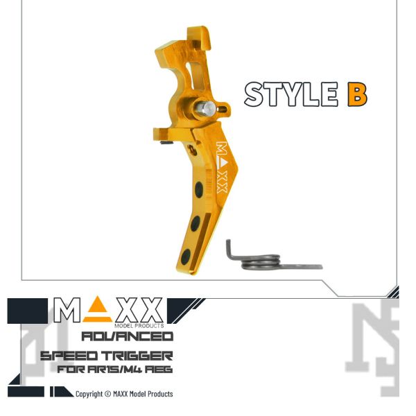 MAXX AEG Style B Advanced Speed Trigger (Gold) MAXX,AEG,Style B,Advanced,Speed Trigger,Gold,MX-TRG002SBG