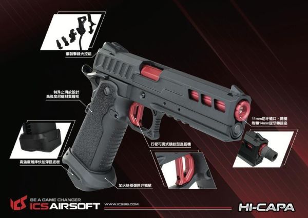 ICS Hi-Capa ACME 艾克姆 ICS Airsoft, ICS AEG, ICS 空氣軟槍, AEG 電動槍, 分離式 Gearbox, ICS M4