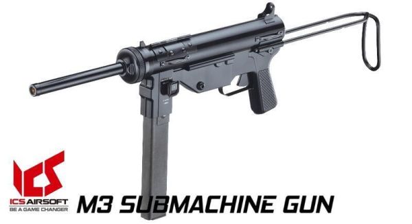 ICS 黃油槍 M3 衝鋒槍 全金屬電動槍 ICS Airsoft, ICS AEG, ICS 空氣軟槍, AEG 電動槍, 分離式 Gearbox, ICS M4