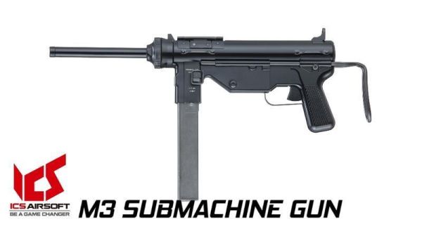 ICS 黃油槍 M3 衝鋒槍 全金屬電動槍 ICS Airsoft, ICS AEG, ICS 空氣軟槍, AEG 電動槍, 分離式 Gearbox, ICS M4