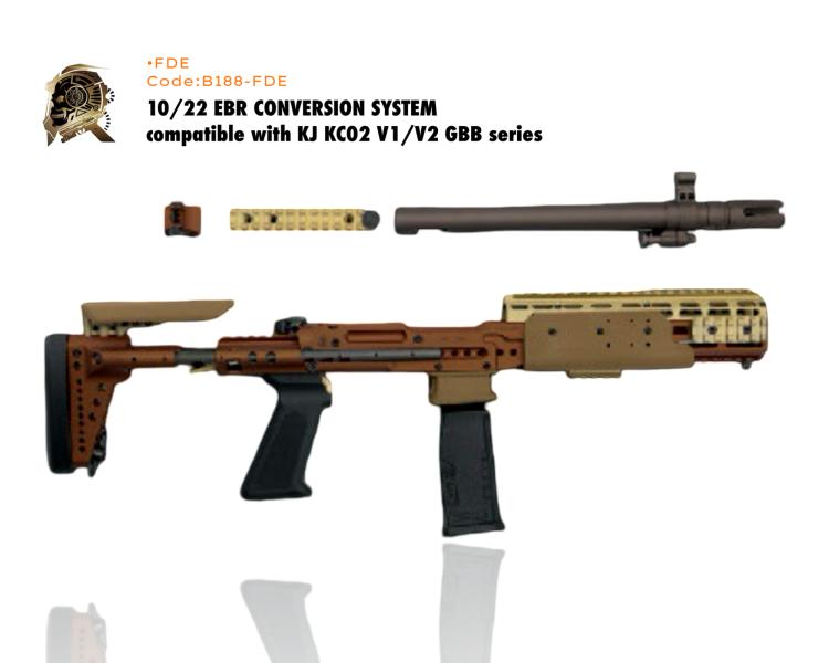 ITP 10/22 EBR 轉換套件 for KJ kc02 GBB 10/22EBR,KC02改裝,EBR套件,KC02升級,CNC機匣,MLOK,DMR,14mmCCW,Airsoft改裝