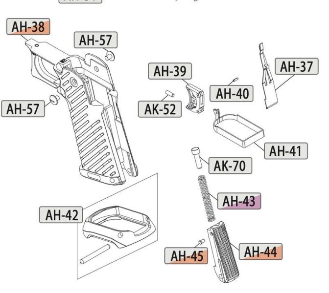 ICS Hi-Capa 擊錘支撐桿固定銷 AH-45 