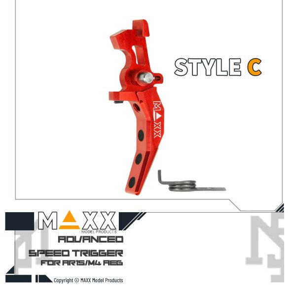 MAXX AEG Style C Advanced Speed Trigger (Red) MAXX,AEG,Style C,Advanced,Speed Trigger,Red,MX-TRG002SCR