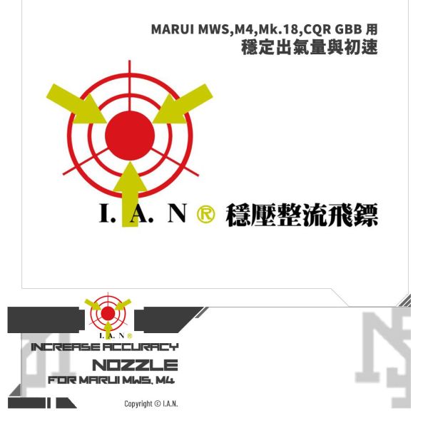 I.A.N. Nozzle Cap (for MARUI G17,G19 Gen3) I.A.N.,Nozzle Cap,MARUI,MWS,M4,Mk18,CQR,GBB