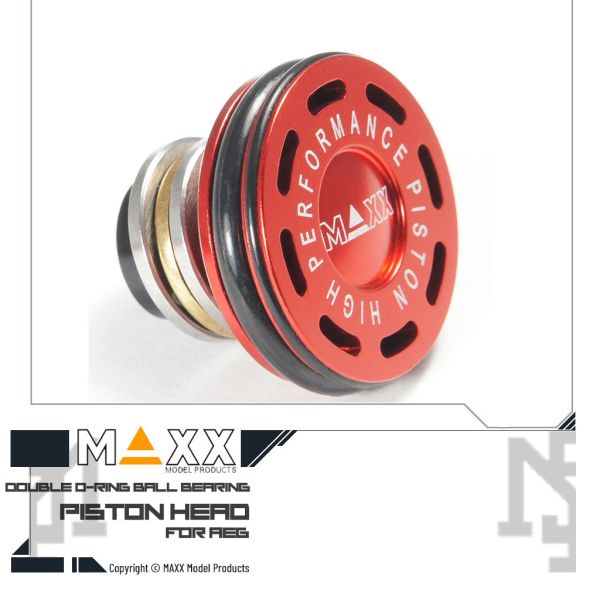MAXX AEG Double O-Ring Ball Bearing Piston Head MAXX,AEG,Double O-Ring,Ball Bearing,Piston Head,MX-PIS001PHS