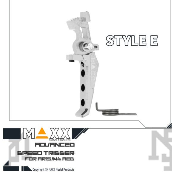 MAXX 電槍用 Style E 進階 競技級 直扳機 (銀色) MAXX,電槍用,AEG,Style E,進階,競技級,直扳機,銀色,MX-TRG002SES