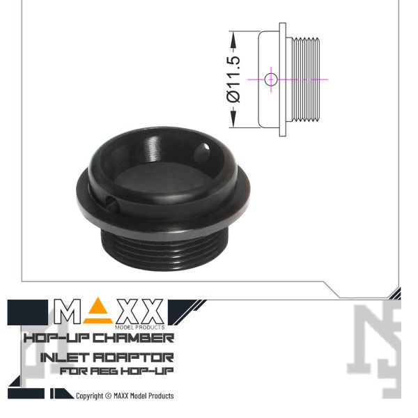 MAXX AEG HOP-UP Chamber Inlet Adaptor (OD 11.0/11.5/12.0 mm) MAXX,AEG,HOP-UP Chamber,Inlet,Adaptor,11.0 mm,11.5 mm,12.0 mm