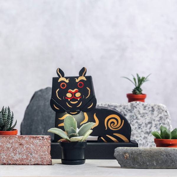 Paper Garden LED Mini Grow Light/ Tiger God- General Black Tiger Amulet 虎爺,黑虎將軍,下壇將軍,招財,新年,新春,送禮,迷你植物燈,多肉植物,室內種植,擋小人