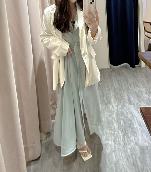 光澤釦環質感洋 