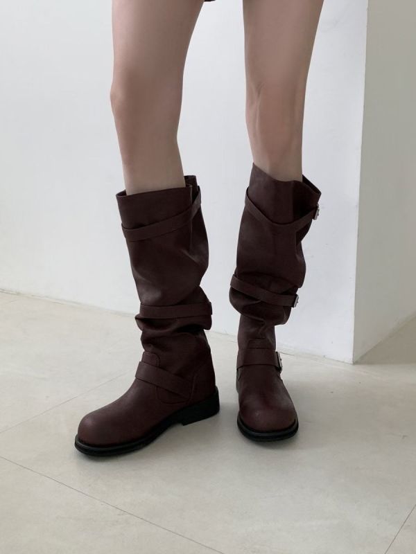 T016.帥氣皮革騎士靴 