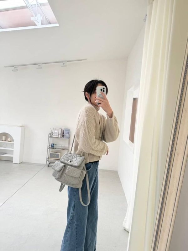 時髦小香風鏈條背包 