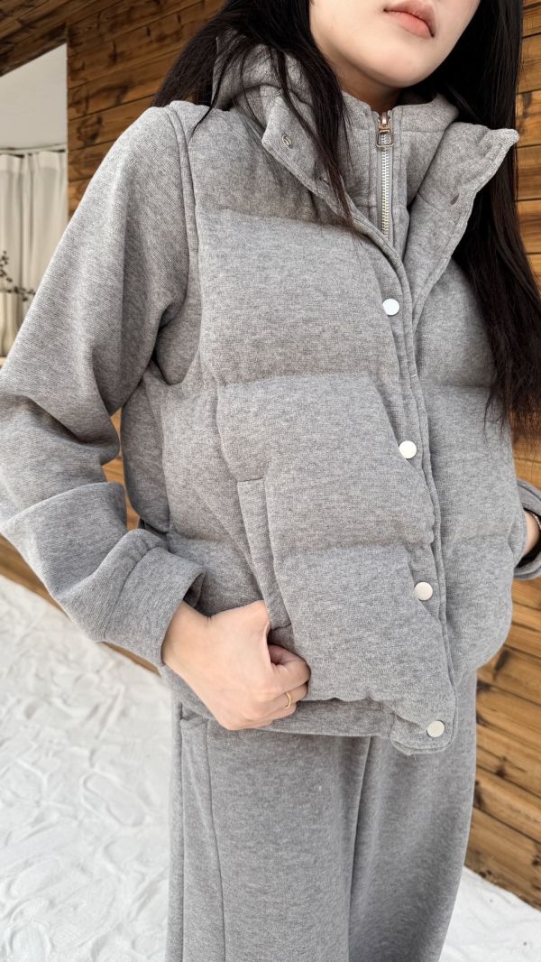 三件組鋪棉背心＋加絨外套＆褲子 