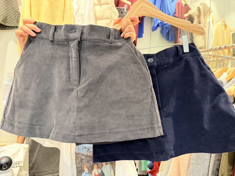 T013.燈芯絨短褲裙 