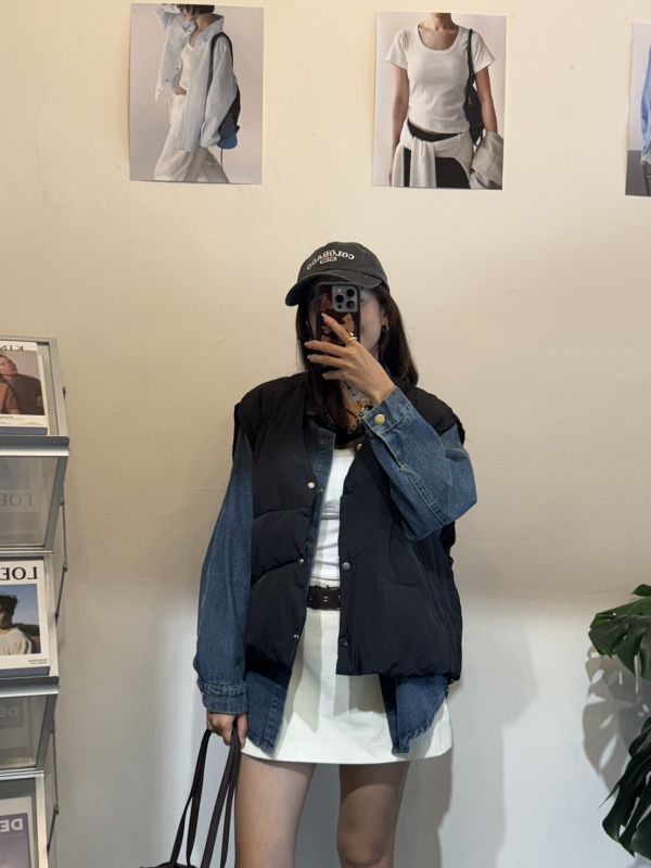 V023.牛仔襯＋鋪棉背心 