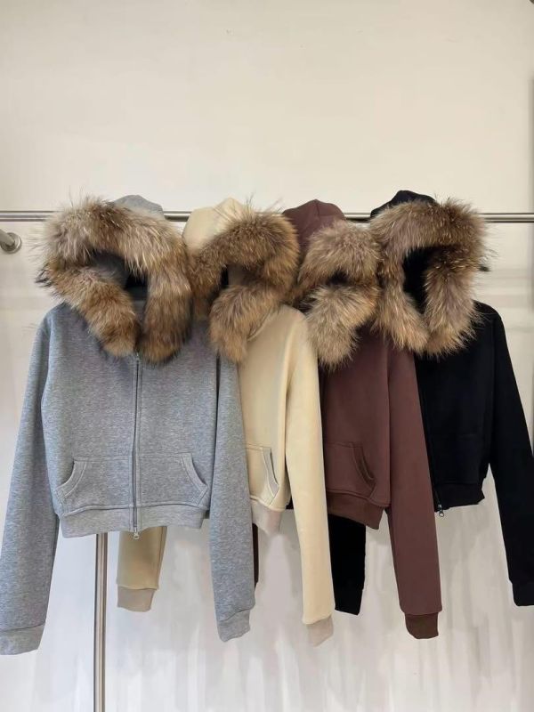 狐狸毛領連帽套裝 