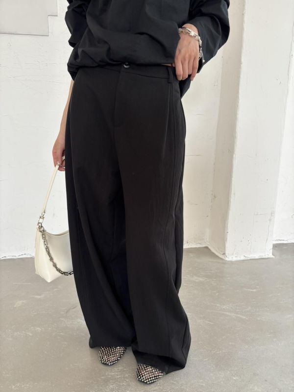 側釦天絲後鬆緊褲 