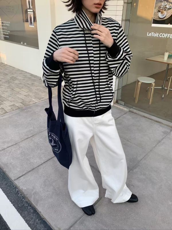 H20.連帽條紋外套 