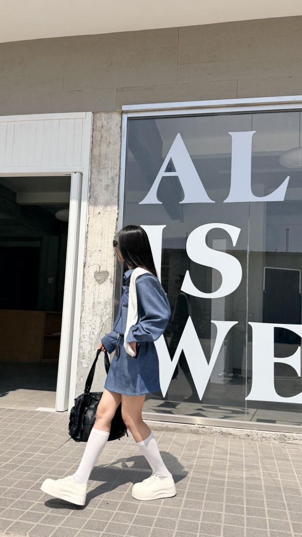 附披肩套裝（藍色） 