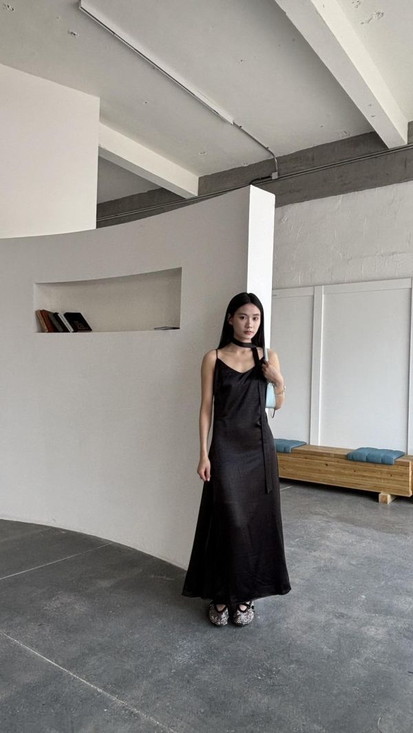 絲綢附帶洋（黑色） 