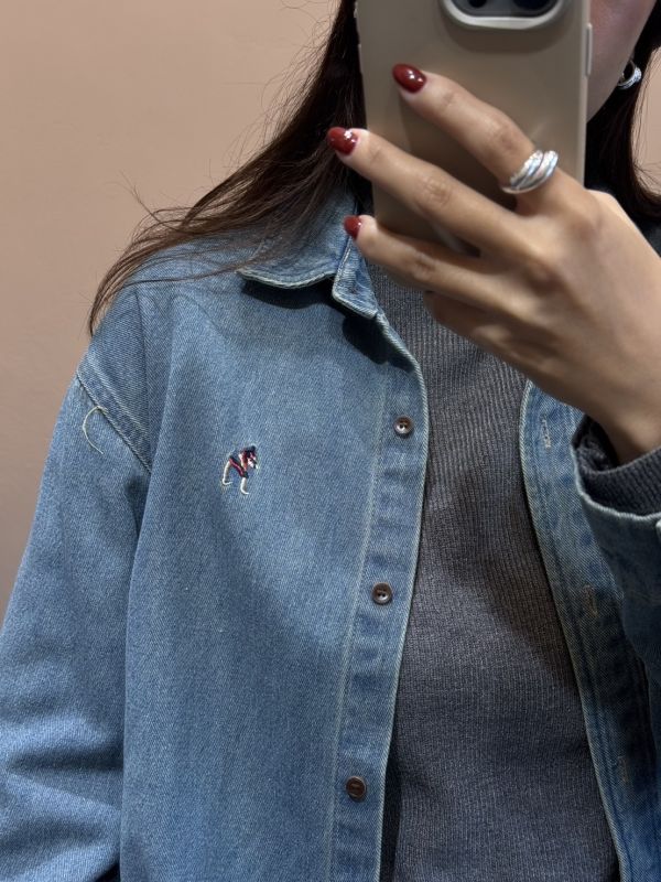 刺繡logo牛仔襯 