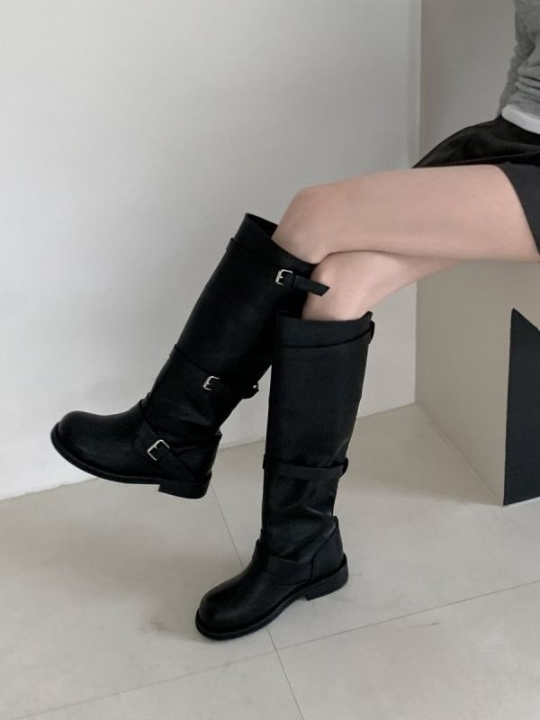 T016.帥氣皮革騎士靴 