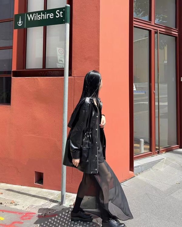 細肩帶長紗洋裝 