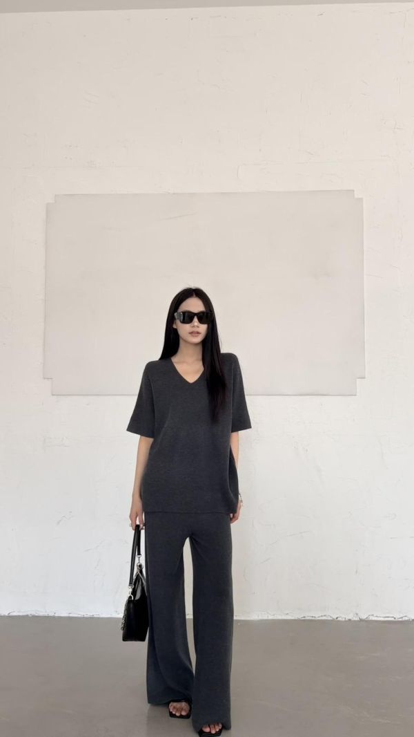 老錢風套裝（深灰） 