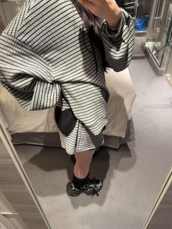 愛心配條紋套裝 