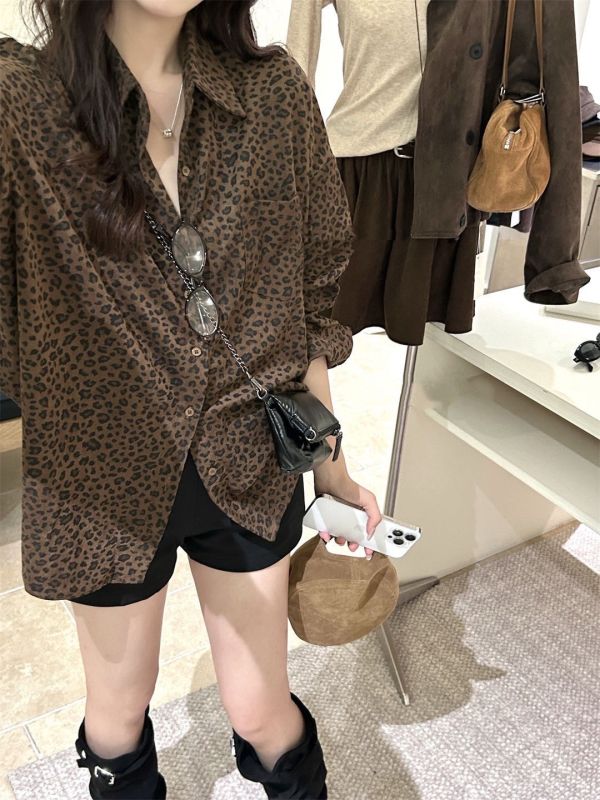 麂皮絨豹紋襯 