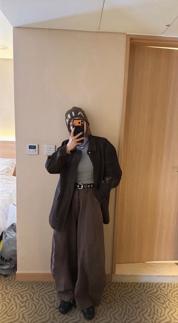 V013.帥氣麂皮仿皮革外套 