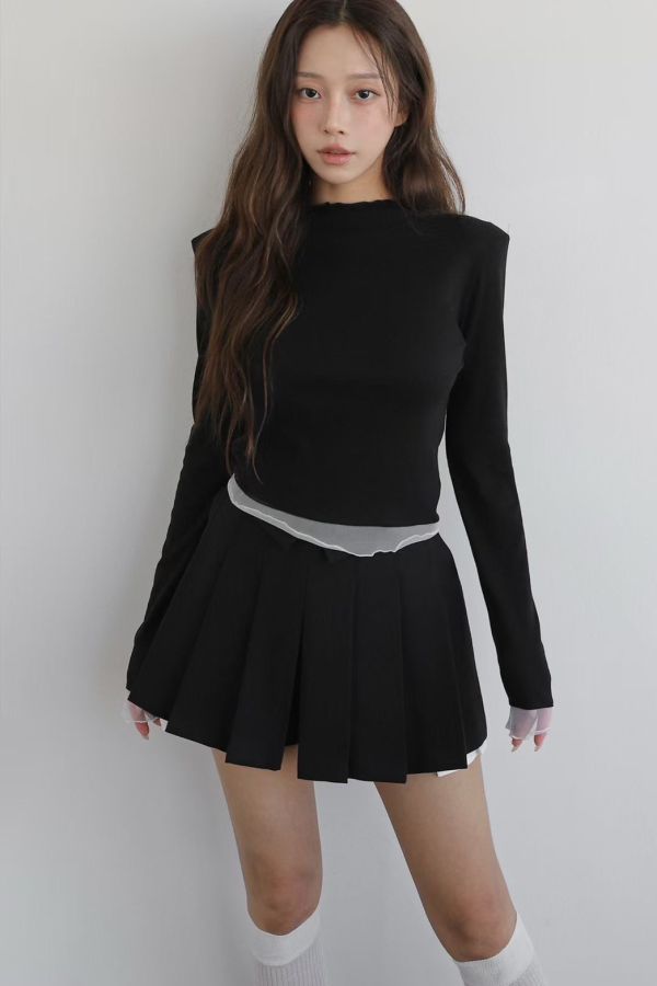 S07.迷你百摺褲裙 