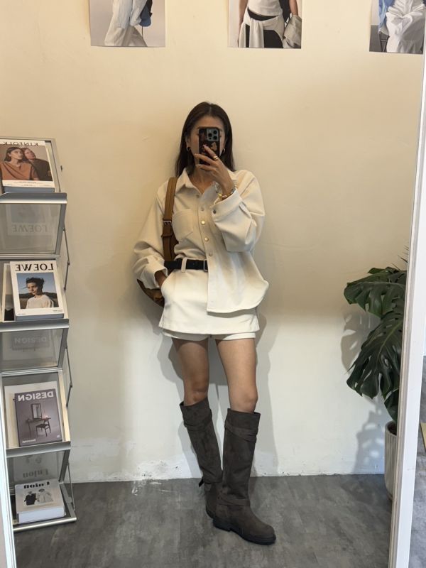 V019.燈芯絨襯＋短褲裙 