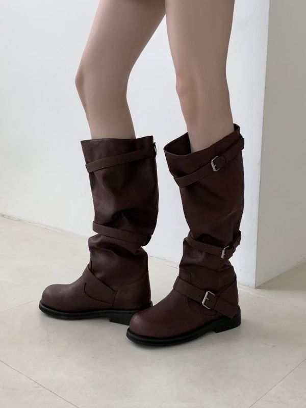 T016.帥氣皮革騎士靴 