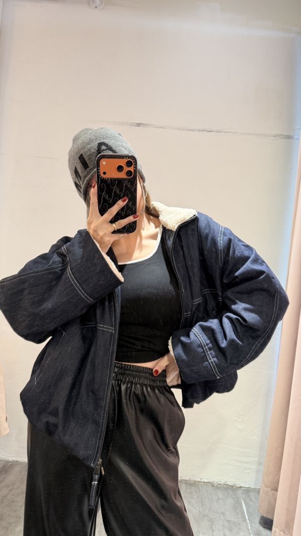 羊羔毛牛仔外套 