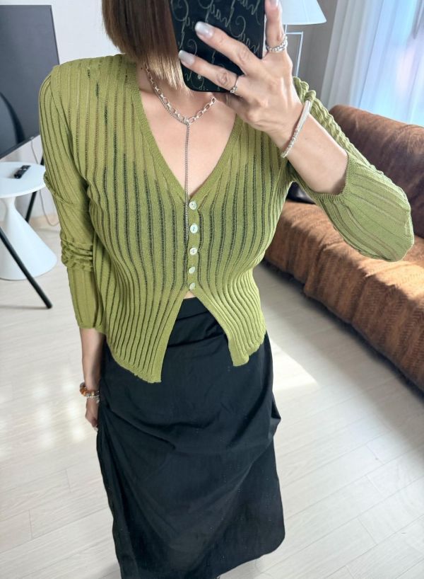 抓皺長裙 