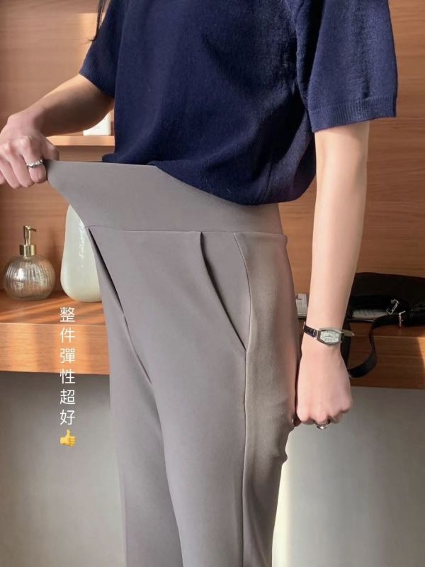 收腹微喇叭西裝褲 