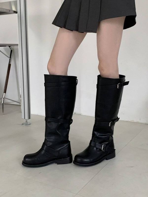 T016.帥氣皮革騎士靴 