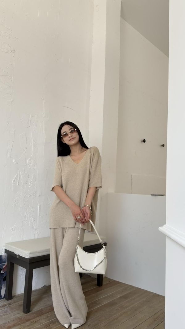 老錢風套裝（杏色） 