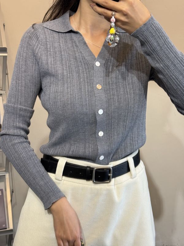Ｖ領釦針織上衣 