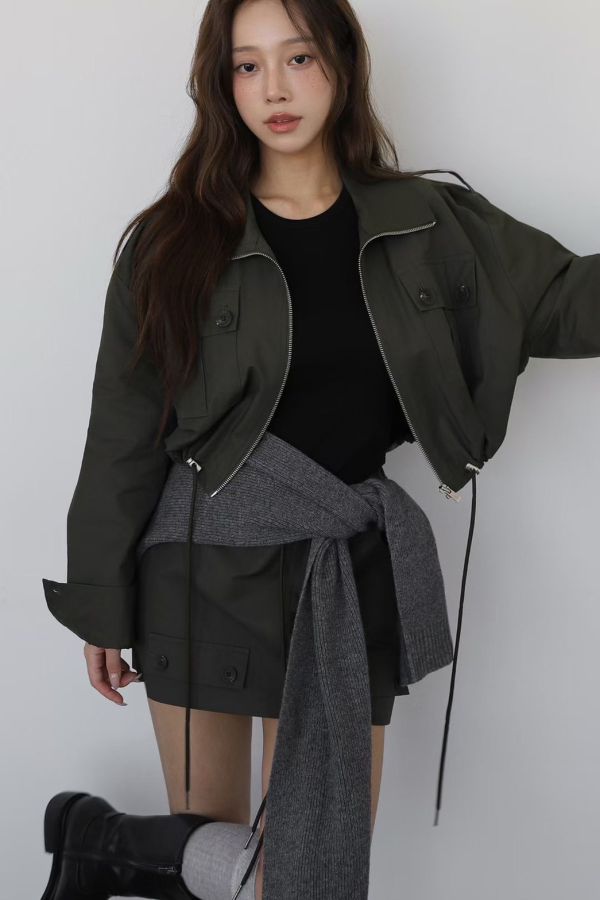 S09.短版抽繩外套 